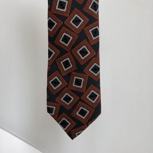 Vintage Georgio Armani Silk Red & Black Suit Tie